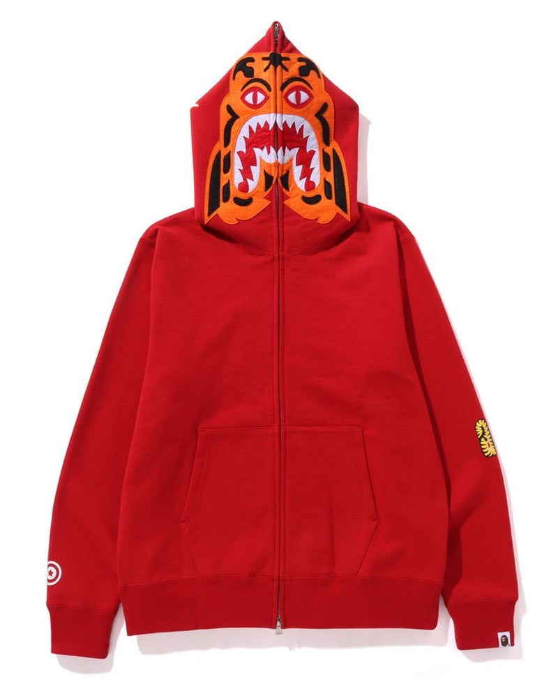 A BATHING APE TIGER FULL ZIP HOODIE