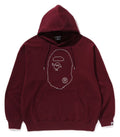 A BATHING APE STUDDED APE HEAD RELAXED FIT PULLOVER HOODIE