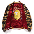 A BATHING APE JAPANESE CRANE EMBROIDERY REVERSIBLE SOUVENIR JACKET