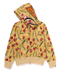 A BATHING APE LAdies' TULIP CAMO SHARK FULL ZIP HOODIE