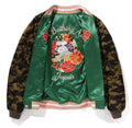 A BATHING APE JAPANESE PEONY EMBROIDERY REVERSIBLE SOUVENIR JACKET