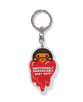 A BATHING APE BAPE x EU ( EMOTIONALY UNAVAILABLE ) BABY MILO RUBBER KEYCHAIN