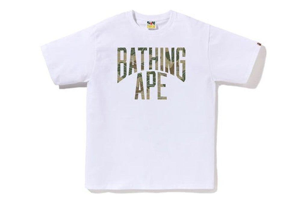 A BATHING APE LAYERED LINE CAMO NYC LOGO TEE