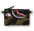 A BATHING APE BAPE KIDS 1ST CAMO SHARK MINI SHOULDER BAG