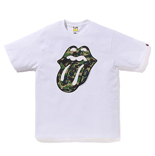 A BATHING APE BAPE x THE ROLLING STONES APE CAMO TONGUE TEE