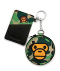 A BATHING APE BABY MILO STORE CARDHOLDER MIRROR KEYCHAIN