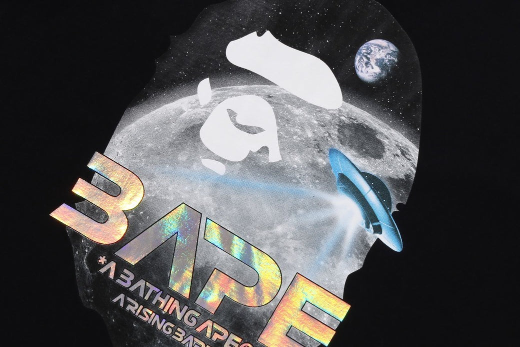 A BATHING APE MOON PHOTO APE HEAD TEE