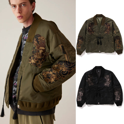 A BATHING APE JAPANESE TATTOO MOTIF KIMONO JACKET