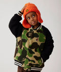 A BATHING APE BAPE KIDS ABC CAMO BOA VARSITY JACKET