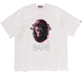 A BATHING APE GARMENT DYE RHINESTONE APE HEAD RELAXED FIT TEE