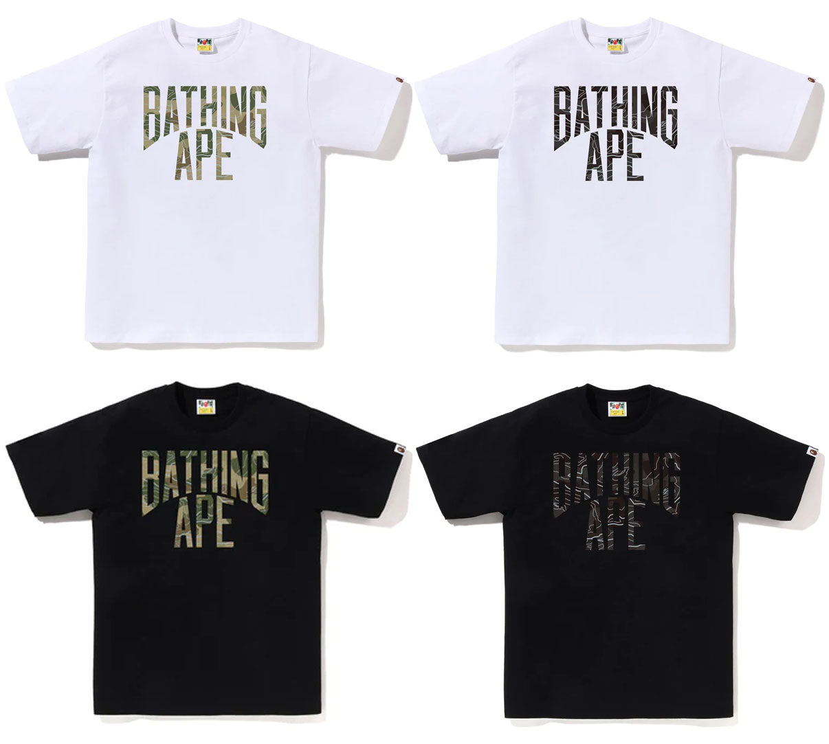 A BATHING APE LAYERED LINE CAMO NYC LOGO TEE – happyjagabee store