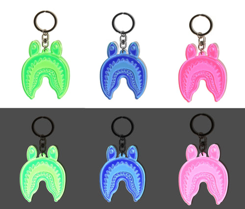 A BATHING APE SHARK REFLECTIVE KEYCHAIN