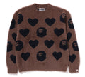 A BATHING APE Ladies' I LOVE BAPE MONOGRAM WOOL MIX SWEATER