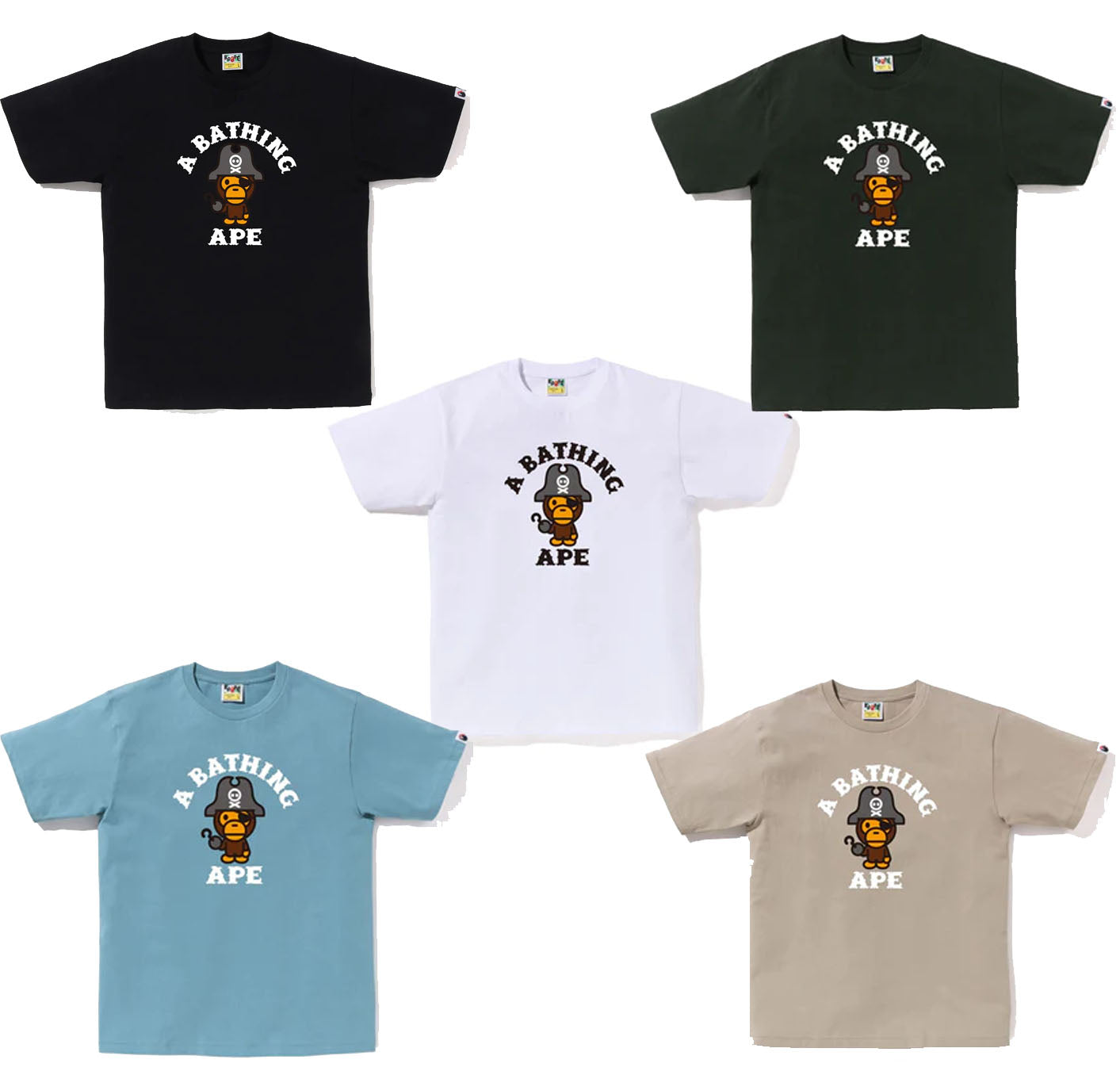 A BATHING APE CAPTAIN MILO PIRATE TEE