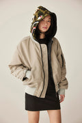 A BATHING APE Ladies' SHARK HOODIE MA-1 JACKET