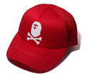 A BATHING APE CROSSBONE MESH CAP