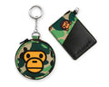 A BATHING APE BABY MILO STORE CARDHOLDER MIRROR KEYCHAIN