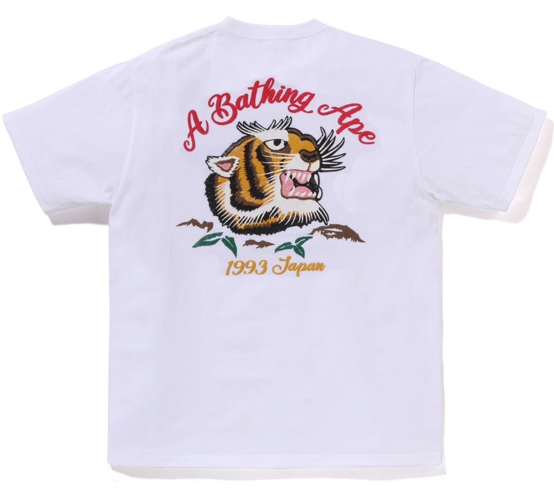 A BATHING APE EMBROIDERY STYLE SOUVENIR LOGO TEE