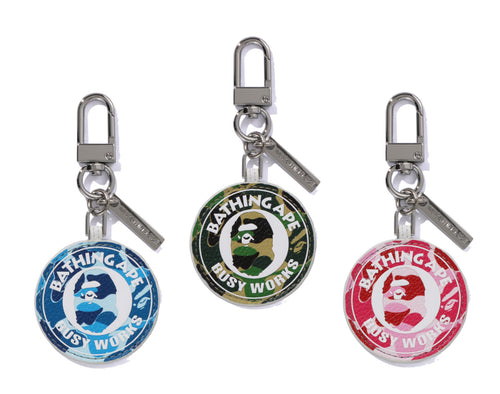 A BATHING APE ABC CAMO BUSY WORKS KEYCHAIN