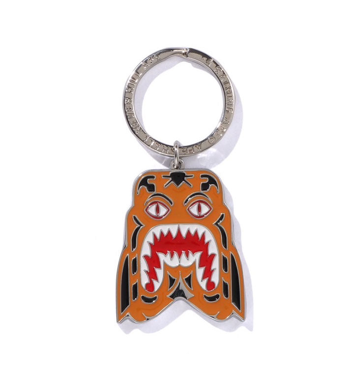 A BATHING APE TIGER METAL KEYCHAIN