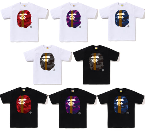 A BATHING APE COLOR CAMO TRANSFORM BIG APE HEAD TEE