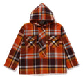 A BATHING APE Ladies' BAPE CHECK HALF ZIP HOODIE SHIRT