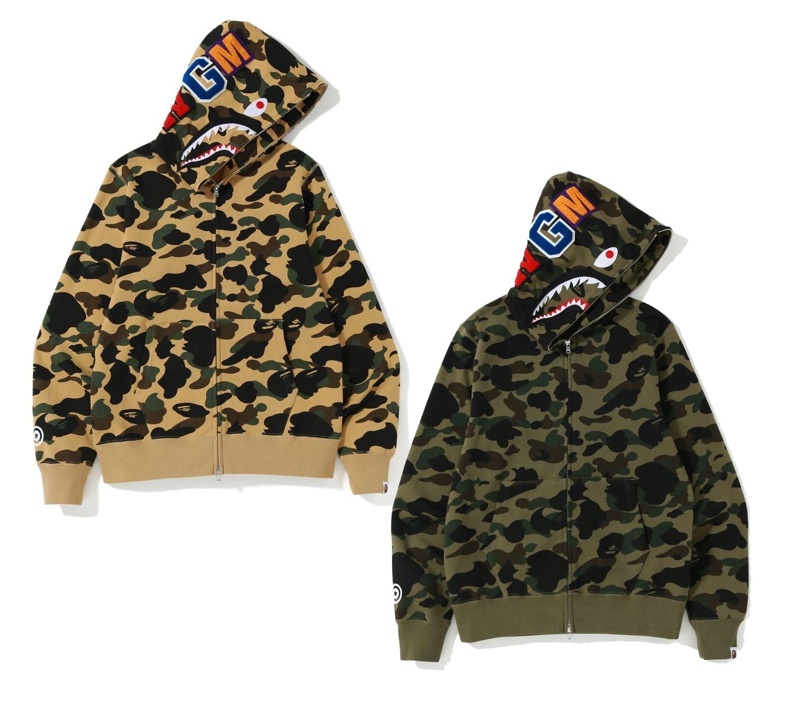 A BATHING APE 1ST CAMO SHARK FULL ZIP HOODIE – happyjagabee store