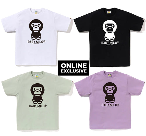 A BATHING APE ONLINE EXCLUSIVE BICOLOR BABY MILO TEE