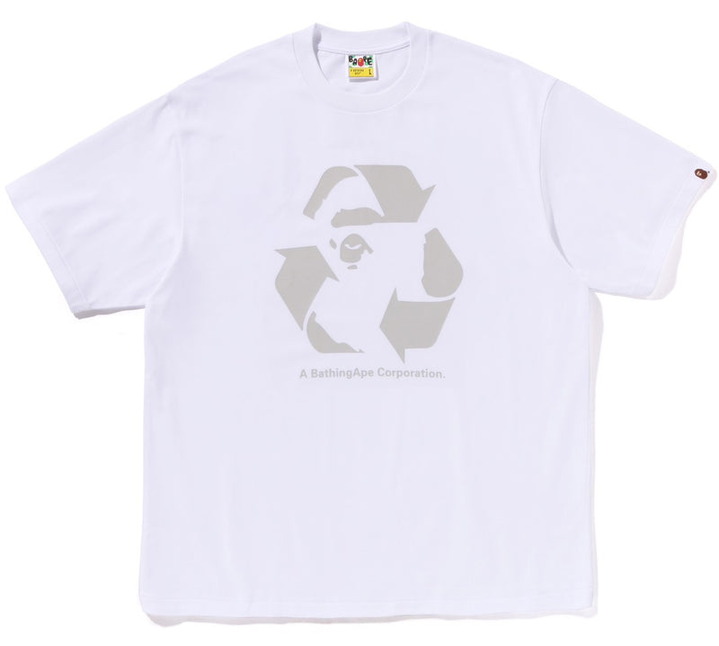 A BATHING APE RECYCLE MOTIF RELAXED FIT TEE