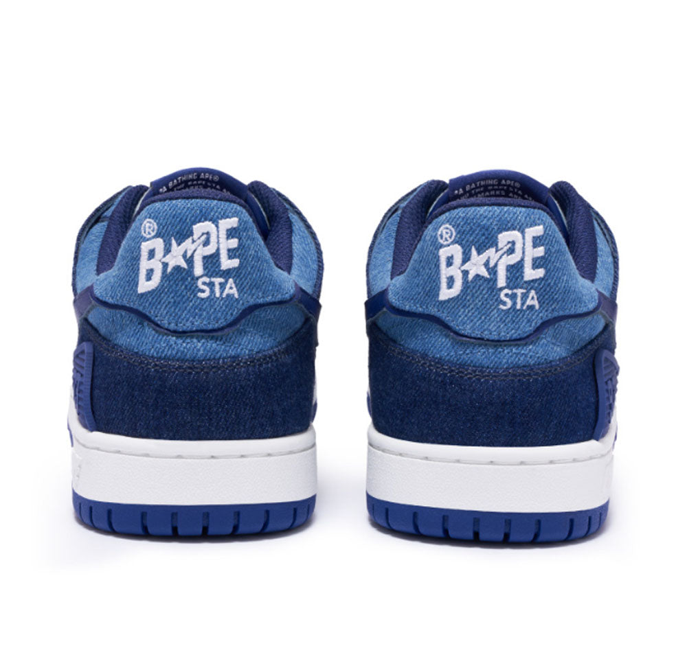 A BATHING APE BAPE SK8 STA DENIM ( Indigo )