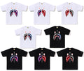 A BATHING APE COLOR CAMO SEPARATE SHARK TEE