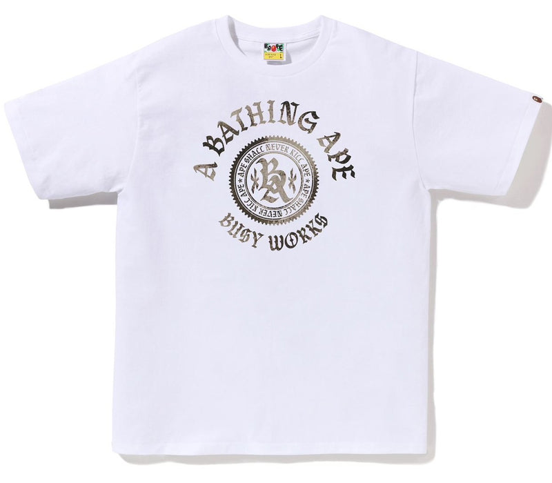 A BATHING APE HIGH TONE BLEACH EMBLEM TEE