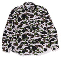 A BATHING APE 1ST CAMO STRIPE RELAXED FIT L/S SHIRT