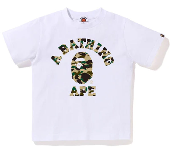 A BATHING APE BAPE KIDS 1ST CAMO COLLEGE TEE