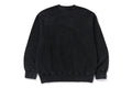 A BATHING APE GARMENT DYE ONE POINT RELAXED FIT CREWNECK SWEAT SHIRT