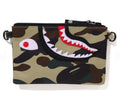 A BATHING APE BAPE KIDS 1ST CAMO SHARK MINI SHOULDER BAG