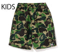 A BATHING APE BAPE KIDS ABC CAMO MILO BEACH SHORTS