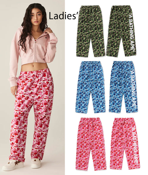 A BATHING APE Ladies' ABC CAMO TRACK PANTS