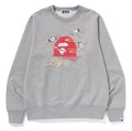 A BATHING APE EMBROIDERY STYLE JAPANESE CRANE CREWNECK