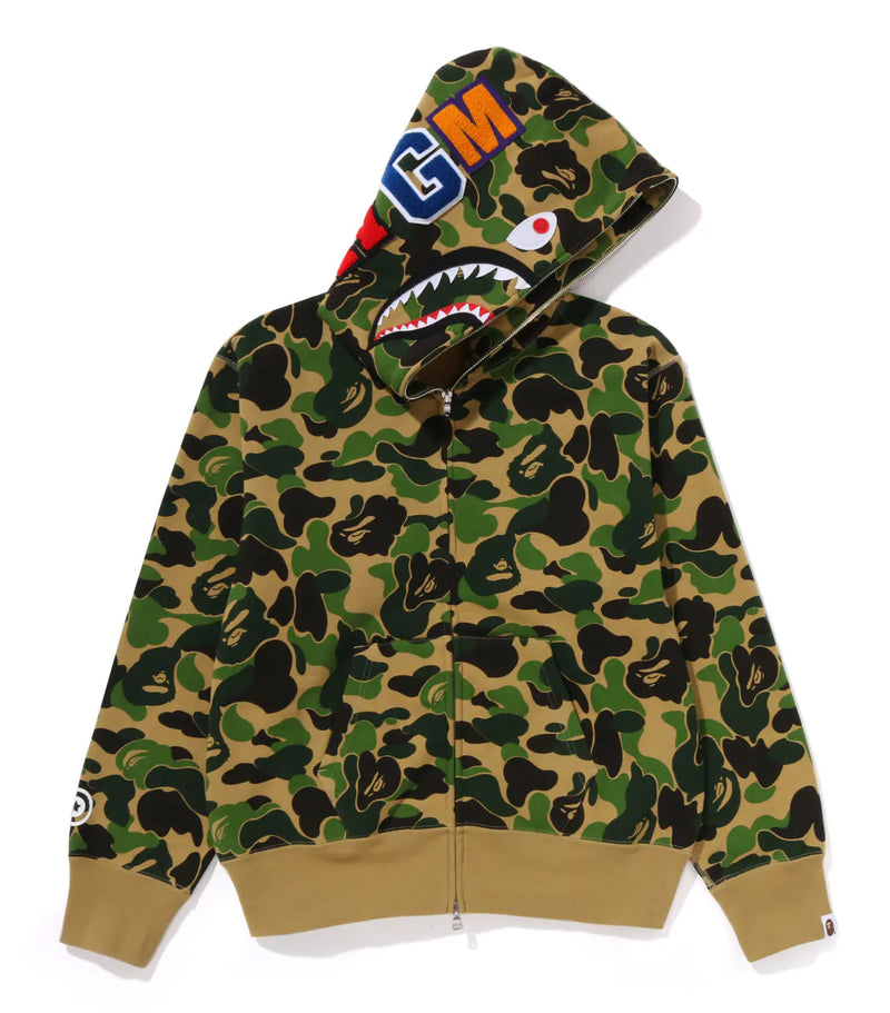 A BATHING APE Ladies' ABC CAMO SHARK FULL ZIP HOODIE