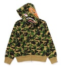 A BATHING APE Ladies' ABC CAMO SHARK FULL ZIP HOODIE