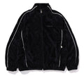 A BATHING APE BATHING APE LOGO VELVET RELAXED FIT TRACK JACKET