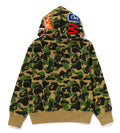 A BATHING APE Ladies' ABC CAMO SHARK FULL ZIP HOODIE