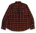 A BATHING APE APE HEAD ONE POINT CHECK RELAXED FIT SHIRT