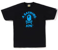 A BATHING APE DRIP APE CROSSBONE COLLEGE TEE