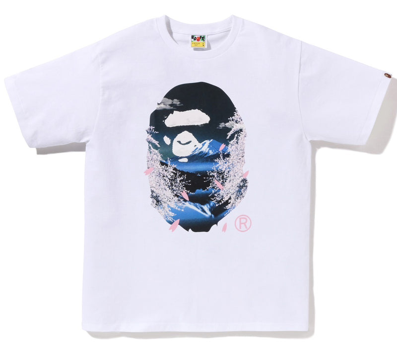 A BATHING APE SAKURA PHOTO APE HEAD TEE