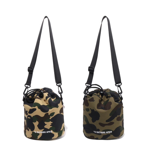 A BATHING APE 1ST CAMO DRAWSTRING BAG