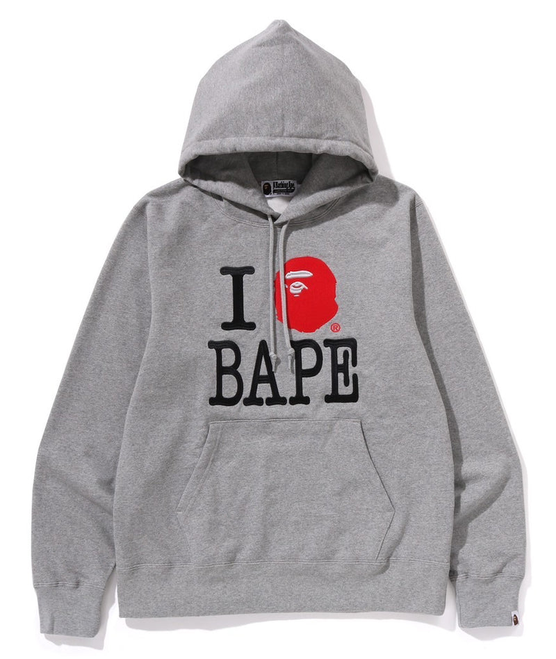 A BATHING APE I LOVE BAPE PULLOVER HOODIE