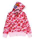 A BATHING APE Ladies' ABC CAMO SHARK FULL ZIP HOODIE