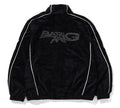 A BATHING APE BATHING APE LOGO VELVET RELAXED FIT TRACK JACKET